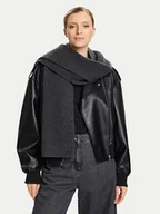 Apaszki i szaliki damskie - Calvin Klein Szalik Ck Metal Wool Rib Scarf LV04D8056G Szary - miniaturka - grafika 1