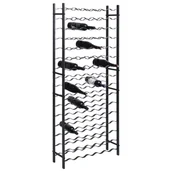 Stojaki na wino - vidaXL VidaXL Stojak na 96 butelek czarny żelazny 325923 - miniaturka - grafika 1