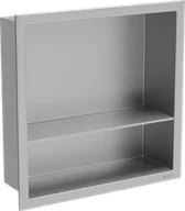 Półki łazienkowe - Mexen X-Wall-R półka wnękowa z kołnierzem i półką 30 x 30 cm, inox - 1910303010S - miniaturka - grafika 1