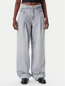 Spodnie damskie - BOSS Jeansy 50529959 Szary Loose Fit - miniaturka - grafika 1