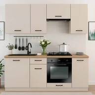 Zestaw Mebli Kuchennych MODERN 200 cm Kaszmir/Biały Nowoczesny