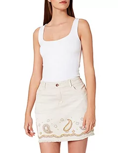 Desigual Damska spódnica dżinsowa FAL_Billi, biały, 50 PL - Spódnice - miniaturka - grafika 1