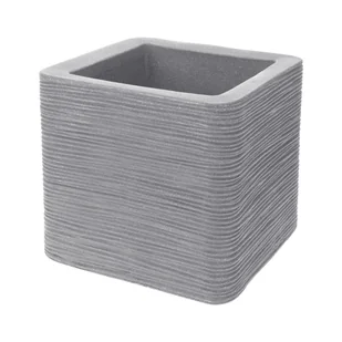 ProGarden Donica Ribbed kwadrat szara 40x40x34 cm DD.11715 - Donice - miniaturka - grafika 1