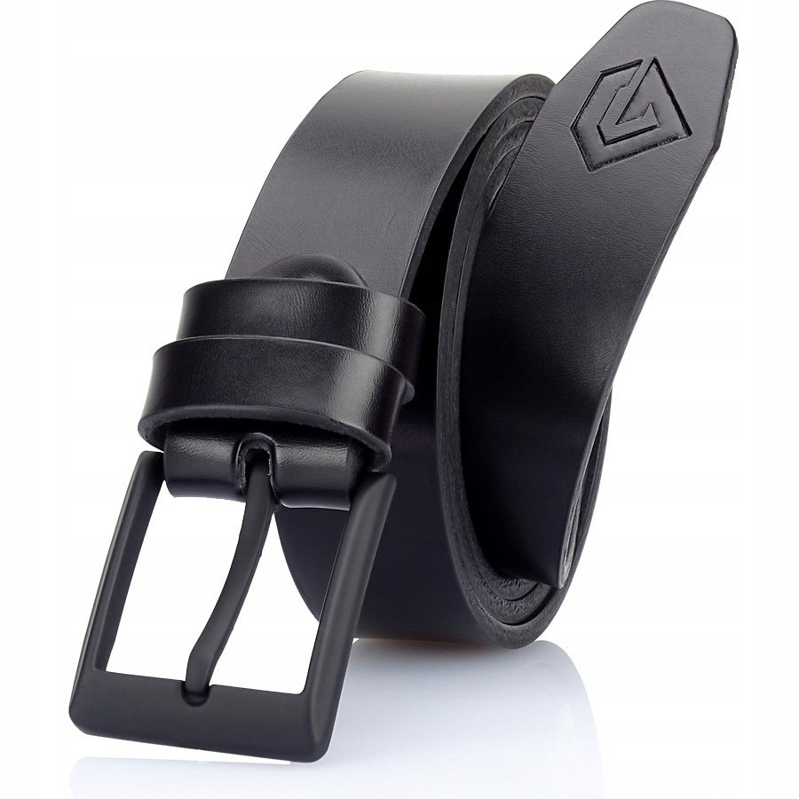 Pasek Skórzany Męski GRACIO KLAMRA CZARNA KLASYK