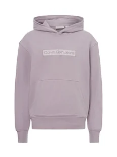 Calvin Klein Jeans Męski sweter z kapturem Mężczyźni Bawełna szary jednolity, S - Swetry męskie - miniaturka - grafika 1