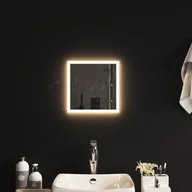 Lustra - vidaXL Lustro łazienkowe z LED, 30x30 cm - miniaturka - grafika 1