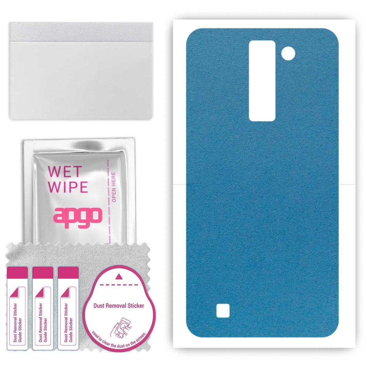 Folia naklejka skórka strukturalna na TYŁ Zamsz do LG Stylus 2 - Zamsz Niebieski - apgo SKINS