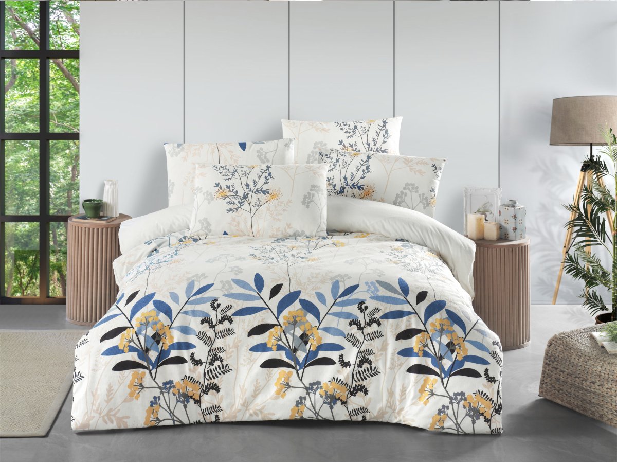 Flanelowa francuska pościel 240x200, 70x90 Rosery