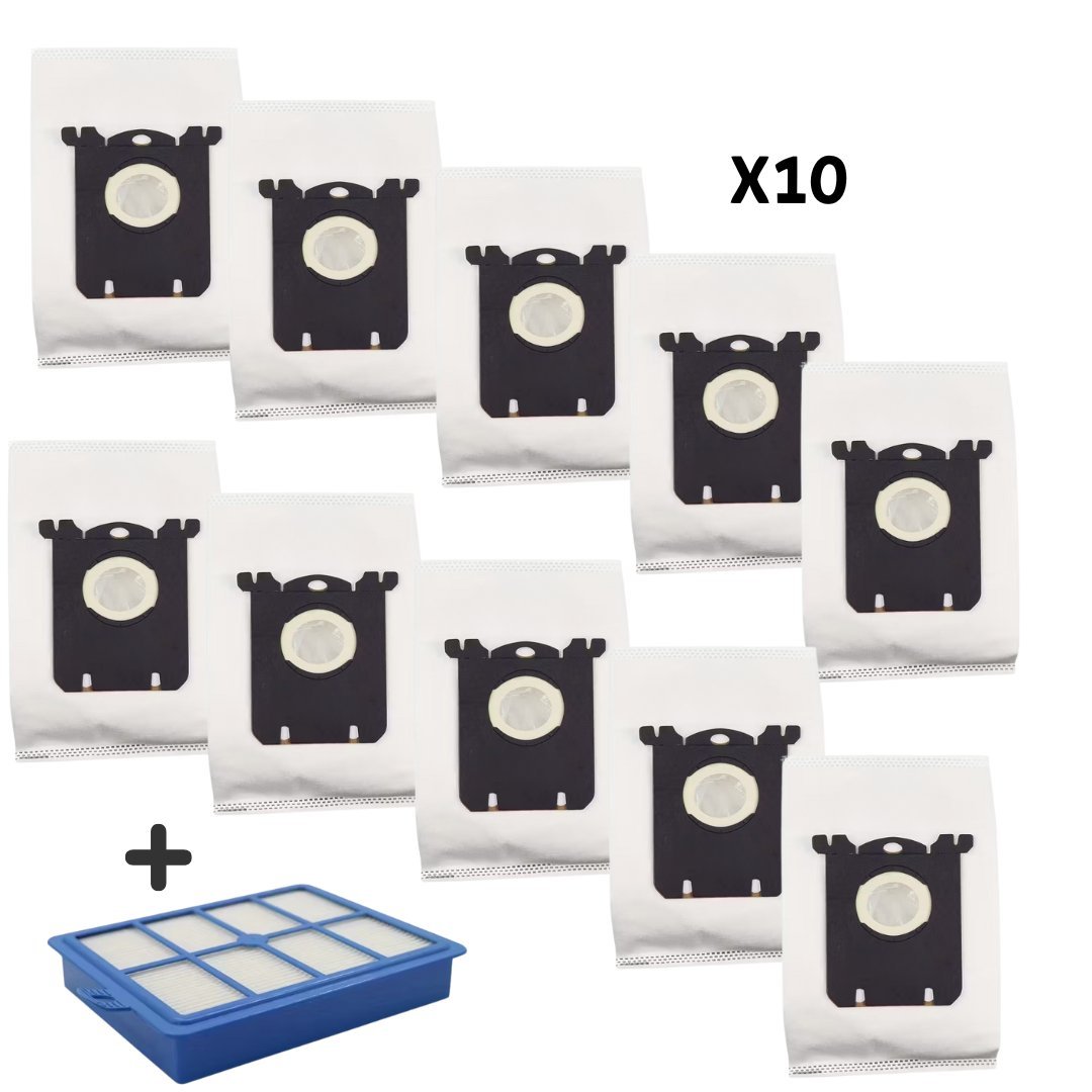 10 szt.Worki s-bag E201SM + Filtr HEPA do Electrolux Philips AEG