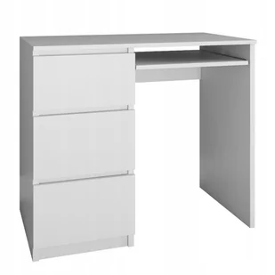 Biurko Lima Lewe 98CM Biały Mat 3 Szuflady - Biurka - miniaturka - grafika 5
