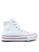 Buty dla dziewczynek - Converse Trampki Chuck Taylor All Star Eva Lift Hi 272856C Biały - miniaturka - grafika 1