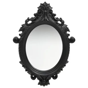 vidaXL Lustro ścienne w ozdobnej ramie, 56x76 cm, czarne - Lustra - miniaturka - grafika 1