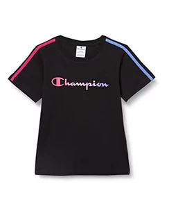Koszulki dla dziewczynek - Champion Koszulka dziewczęca Color Block, czarny, 3-4 Lata - grafika 1