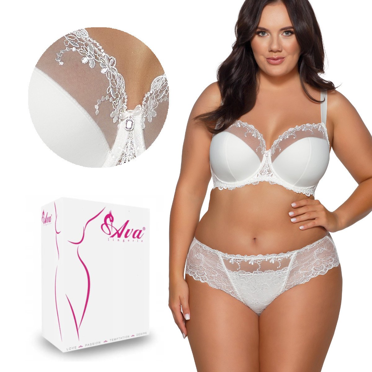 Biustonosz Semi Soft AV 1030 półusztywniany kremowy 80H