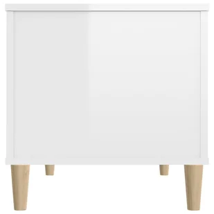 Lumarko Stolik kawowy, biały z połyskiem, 90x44,5x45 cm - Ławy i stoliki kawowe - miniaturka - grafika 9