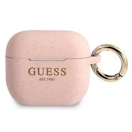 Akcesoria do słuchawek - Guess Guess GUA3SGGEP AirPods 3 cover różowy/pink Silicone Glitter GUE1103PNK - miniaturka - grafika 1