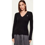 Swetry damskie - POLO RALPH LAUREN Wełniany sweter KIMBERLY | Slim Fit | z dodatkiem kaszmiru - miniaturka - grafika 1