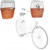 Sprzęt podróżny i transportery dla psów - Kosz na rower dla psa wiklinowy na kierownicę Supero Bike Pet Wicker Bag Bamboo Brown II - miniaturka - grafika 1