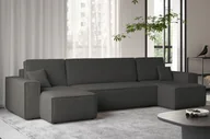 Narożniki - Sofa w kształcie U Best narożnik tkanina Abriamo grafitowy - miniaturka - grafika 1
