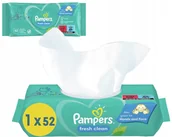 Chusteczki nawilżane - Chusteczki Nawilżane Pampers Fresh Clean Dla Niemowląt Mokre 52 Chusteczki - miniaturka - grafika 1