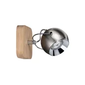 Lampy ścienne - Spotlight Ball Wood Kinkiet Spot-Light 5131174 Drewno Dębowe/Metal - miniaturka - grafika 1