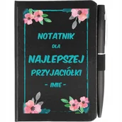 Notesy i bloczki - Notes Planer A6 + Długopis Notatnik Czarny Subtelne Piękne IMIĘ Wzory - miniaturka - grafika 1