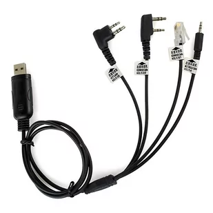 Uniwersalny kabel USB 4 w 1 do programowania radiotelefonów z 4 wtykami - Krótkofalówki - miniaturka - grafika 1