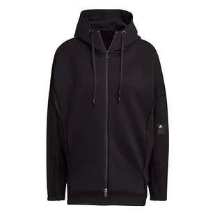 adidas Damska bluza z kapturem W Mv Lo Fz Hd, czarna, XXL, czarny, XXL - Bluzy damskie - miniaturka - grafika 1