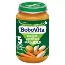 BoboVita Warzywa w potrawce z królikiem po 5 miesiącu 190 g - Dania dla dzieci - miniaturka - grafika 1