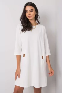 Biała luźna sukienka - Sukienki - miniaturka - grafika 1