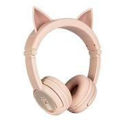 Słuchawki - BuddyPhones Play Ears Plus cat (różowe) - miniaturka - grafika 1