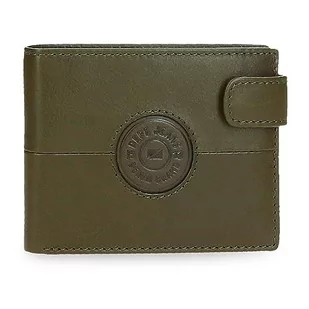 Pepe Jeans Cracker Portfel poziomy z zamknięciem zielonym 11x8,5x1 cms Skóra, Zielony, Talla única, Portfolio poziome z zamknięciem kliknięcia - Portfele - miniaturka - grafika 1