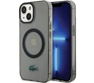 Etui i futerały do telefonów - Lacoste LCHMP15SULOK Hardcase Transparent MagSafe do iPhone 15 Czarny - miniaturka - grafika 1
