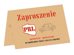 Zaproszenia urodzinowe PRL 6 szt. - Kartki okolicznościowe i zaproszenia - miniaturka - grafika 1