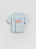 Bluzki dla niemowląt - Reserved - T-shirt z nadrukiem - jasnoniebieski - miniaturka - grafika 1