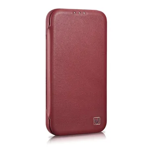 iCarer CE Premium Leather Folio Case skórzane etui iPhone 14 z klapką magnetyczne MagSafe czerwony (WMI14220713-RD) - Etui i futerały do telefonów - miniaturka - grafika 5