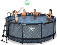 Baseny ogrodowe - Exit Basen ogrodowy stelażowy 360x122 cm pompa piaskowa Stone - miniaturka - grafika 1