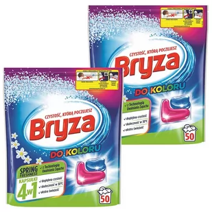 Bryza 4w1 Kapsułki do Prania Koloru / Spring Freshness  2*50 sztuk - Środki do prania - miniaturka - grafika 3