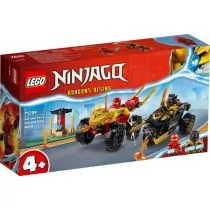 Lego NINJAGO Bitwa samochodowo-motocyklowa między Kaiem a Rasem 71789