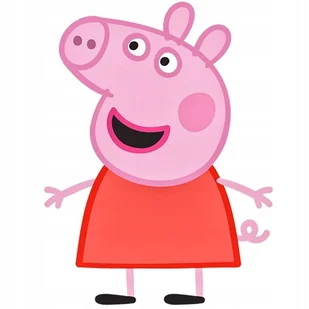 Naklejka Uv Wypukła Ozdobna DTF UV Aplikacja Świnka Peppa Pig - Naklejki na ścianę - miniaturka - grafika 1