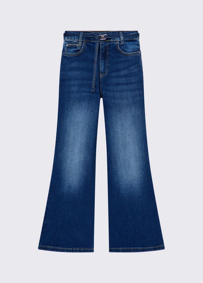 Jeansy dziewczęce liu jo kids jeans flare denim scuro altro