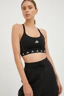 Bielizna sportowa damska - adidas Performance biustonosz sportowy Aeri kolor czarny - miniaturka - grafika 1