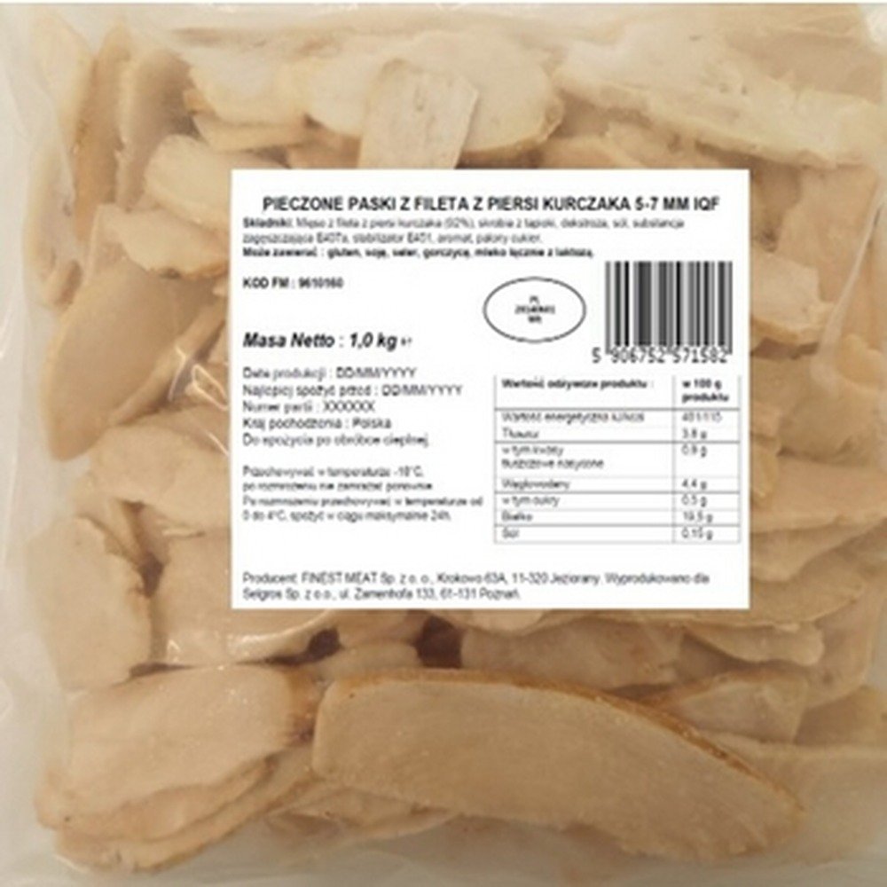 Pieczone paski z fileta kurczaka 1 kg
