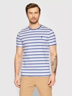 Koszulki męskie - Ralph Lauren Polo T-Shirt 710857244005 Biały Custom Slim Fit - grafika 1