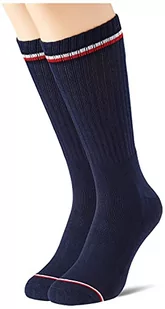 Tommy Hilfiger Męskie skarpety Tommy Hilfiger Iconic Men's Socks (2 sztuki) skarpetki, męskie, niebieskie (ciemnoniebieskie), 43/46, Niebieski (Ciemny Granatowy), 43/46 EU - Skarpetki męskie - miniaturka - grafika 1