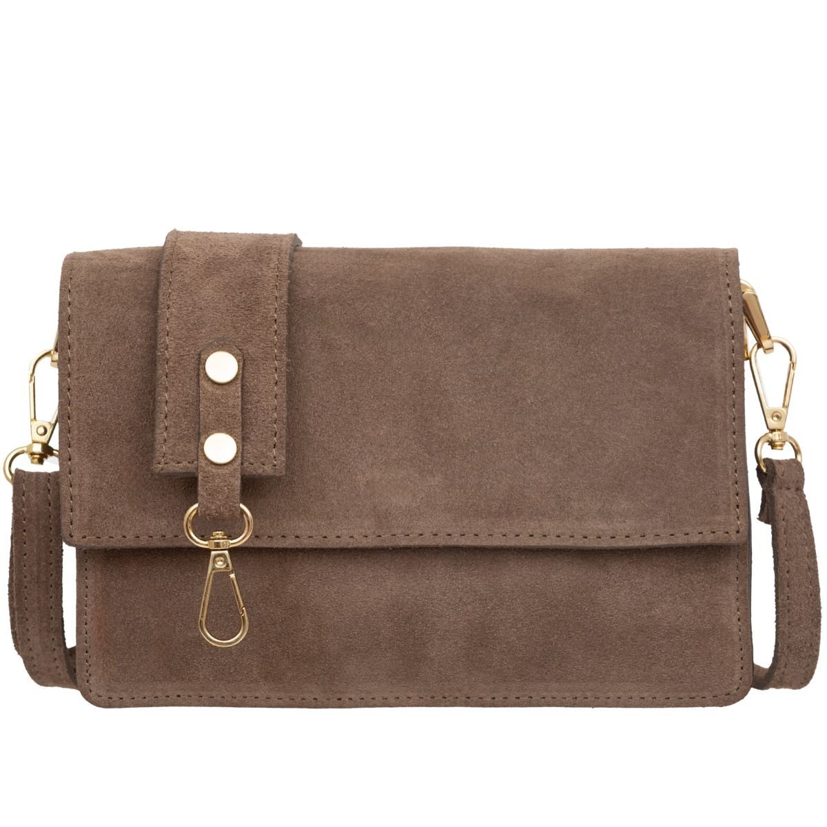 Mała Torebka Zamszowa Vezze Frena Taupe