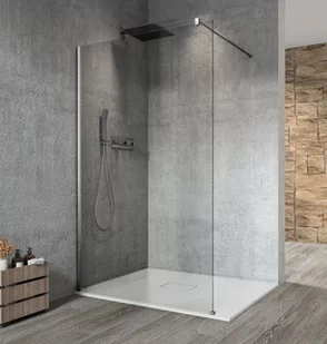 GELCO Kabina prysznicowa narożna VARIO CHROM WALK IN 110x200 profil chrom szkło przezroczyste z powłoką Coated Glass bez wspornika GX1211GX1010 - Kabiny prysznicowe - miniaturka - grafika 1