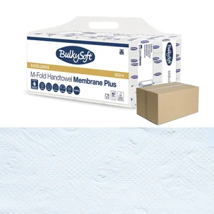 Duży ręcznik papierowy w listkach 21,5x32cm składany typu M-FOLD 1440szt biały 3 warstwy 4op - Ręczniki papierowe - miniaturka - grafika 1