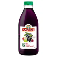Soki i napoje niegazowane - Andros Sok wieloowocowy z czarną porzeczką z witaminą C 1 l - miniaturka - grafika 1