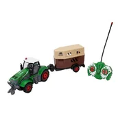 Zabawki zdalnie sterowane - Traktor R/C z przyczepą do przewożenia koni Askato - miniaturka - grafika 1